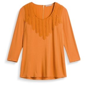 Lamira Woven Detail Knit Top